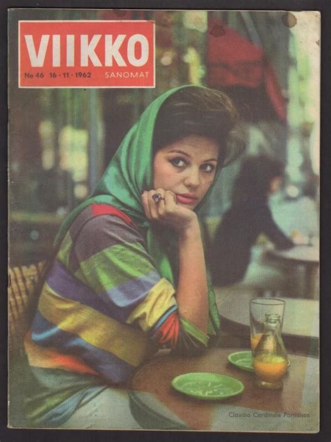 1962 Finnish Vintage Viikkosanomat Magazine 46 Claudia Cardinale On