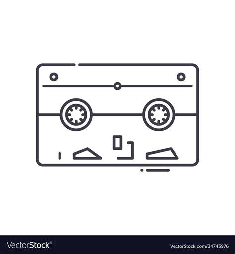 Tape Backup Icon Linear Isolated Royalty Free Vector Image