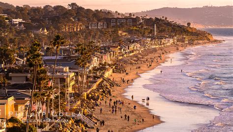 Del Mar Beach At Sunset California 35067