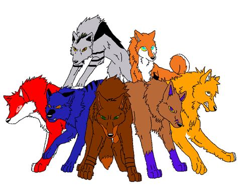 Pack Of Wolves Lineart By Firewolf Anime D3b6ydu By Spiketheblackdingo