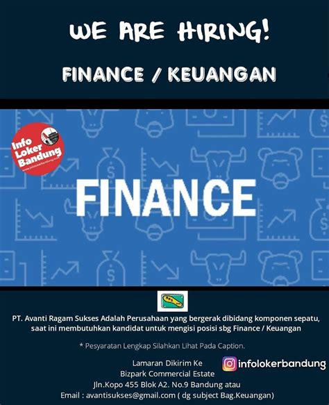 Lowongan Kerja Staff Keuangan PT. Avanti Ragam Sukses ( ARS SOLE) Bandung Maret 2019