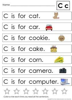 alphabet sentences beginning sound letter recognition kindergarten
