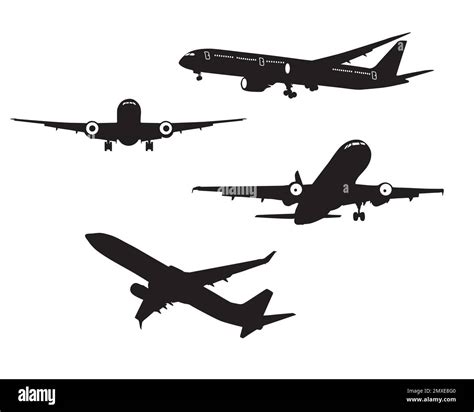 Aircraft Silhouettes Airplane Silhouettes Stock Vector Image And Art Alamy