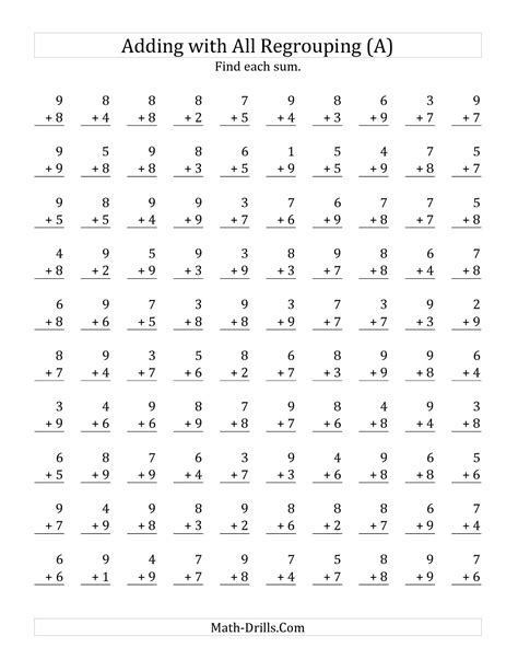 Some of the worksheets for this concept are five minute timed drill with 100, math resource studio, subtraction work 100 vertical subtraction facts, math fact fluency work, multiplication facts to 100 a, minute. 18 Best Images of One Digit Addition And Subtraction ...