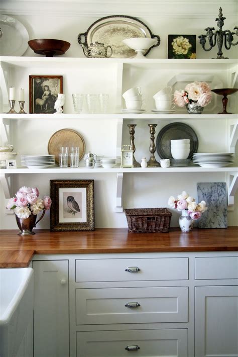Shabby Chic Kitchen Shelving Idea For Ideal Space Saver Homesfeed