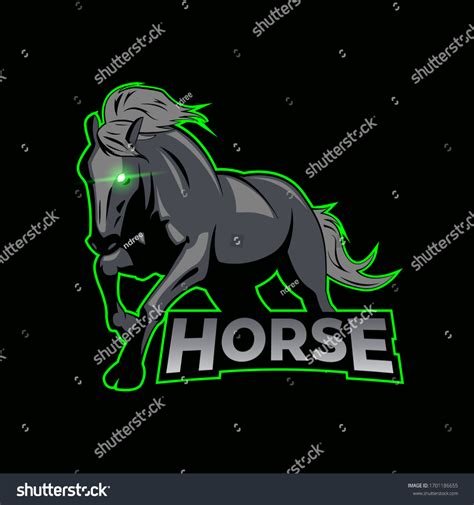 Cool Horse Mascot Esport Logo Design Stock Vector Royalty Free