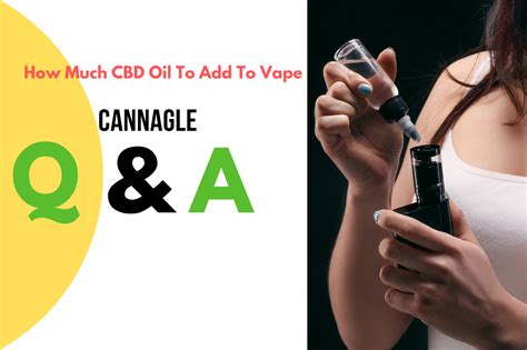 Moreover, inhaling the product might. How Much CBD Oil To Add To Vape | Cannagle