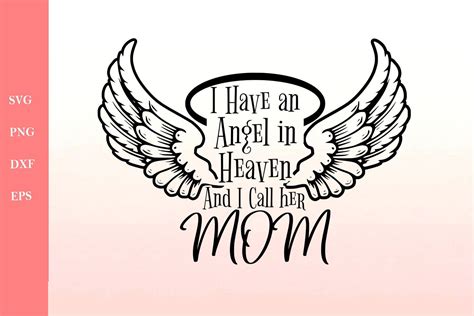 Angel Heaven Mom Svg Mothers Day Svg Files For Cricut Etsy