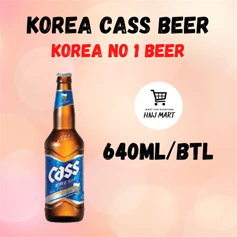 korea cass beer 355ml 640ml korea no 1 beer cass beer hnj mart