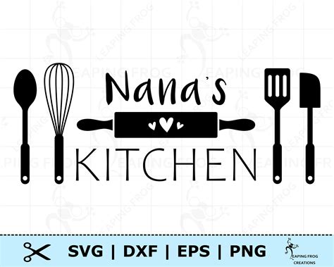 Kitchen Utensils SVG Monogram Customized Personalized Etsy Australia