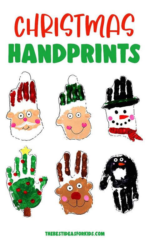 Christmas Handprint Art Handprint Art Preschool Christmas Crafts