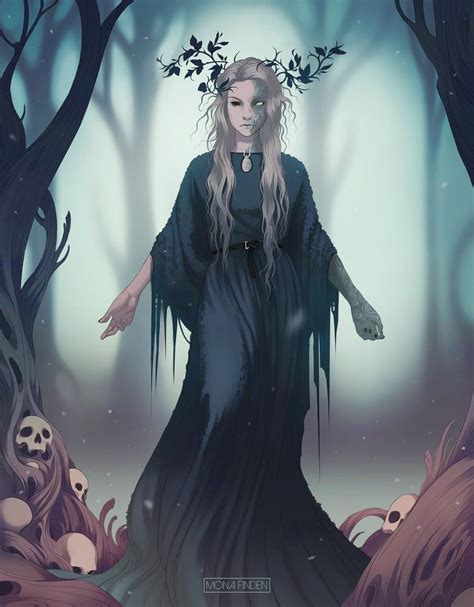 Hel By Mona Finden Norse Goddess Mythology Art Hel Goddess