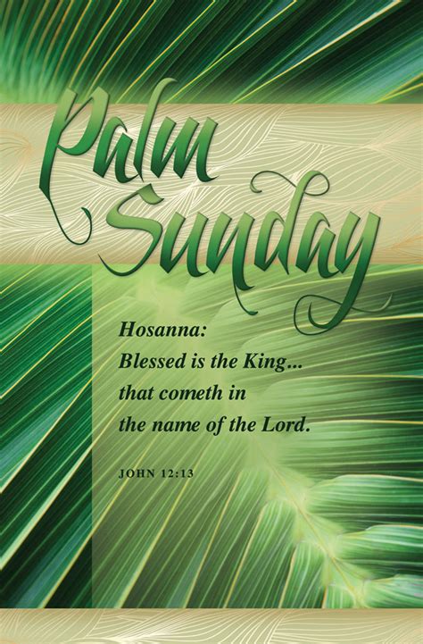 Commemorating palm sunday with palm branches goes back to the early christian church. Church Bulletin 11" - Palm Sunday - John 12:13 (Pack of 100)