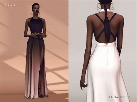The Sims Resource Luna Dress By Slyd • Sims 4 Downloads