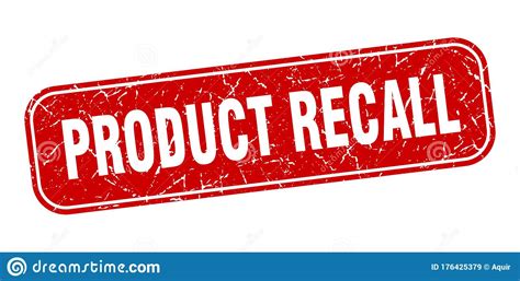 Product Recall Stamp Product Recall Square Grungy Isolated Sign Stock