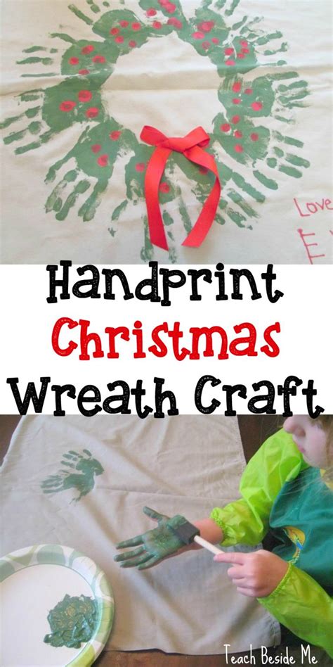 Christmas Handprint Wreath Homemade T Idea Teach Beside Me