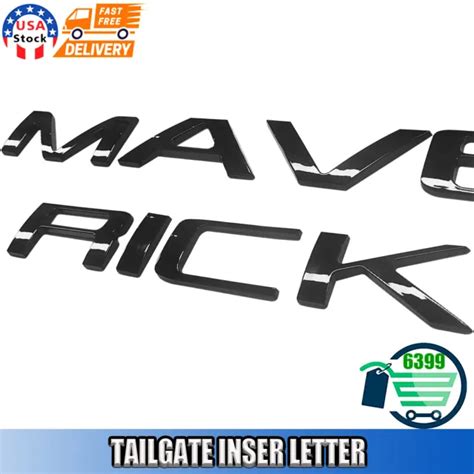 2022 2023 Rear Gloss Black Tailgate Letter Emblem For Maverick 3d Decal
