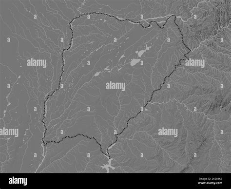 Corrientes Province Of Argentina Bilevel Elevation Map With Lakes And