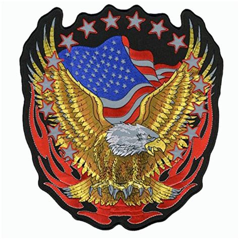 Top Seller Leathers Eagle High Thread Large Iron On Embroidery Patches