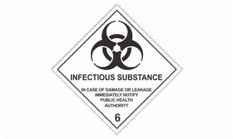 Class 6 Infectious Substances 6 2 250 Labels Per Roll