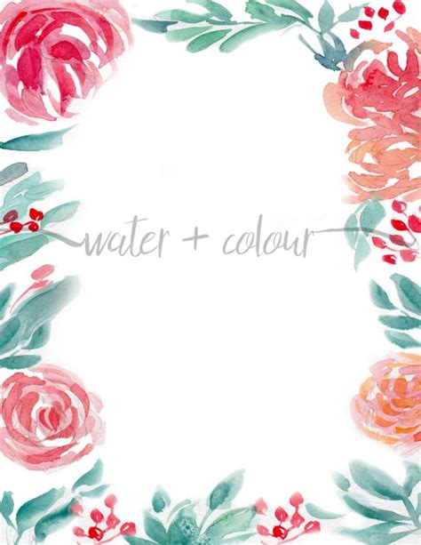 Watercolor Floral Border At Getdrawings Free Download