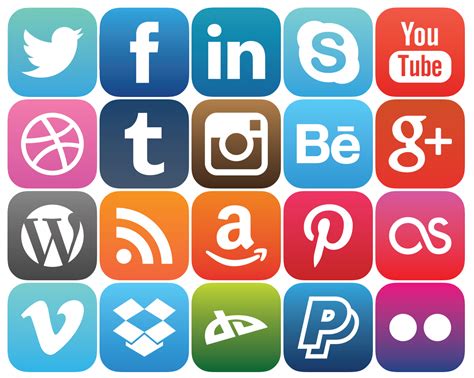 Social Media Rounded Icons