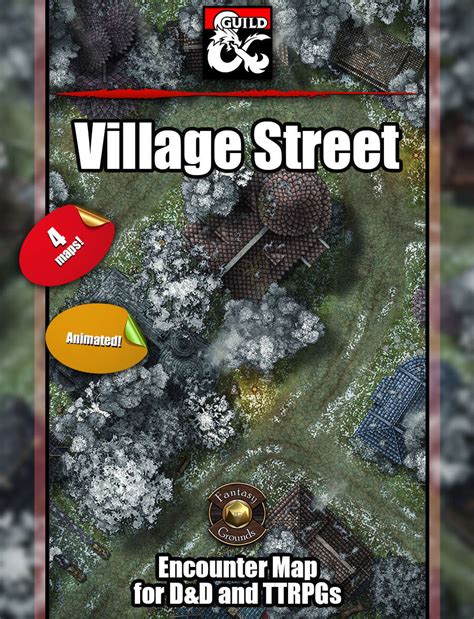 Village Street Holiday Or Regular Animated Map Pack Wfantasy Grounds