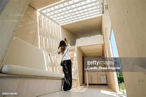 A Guest Takes A Photo Inside An Ecological Living Module A 22 Square