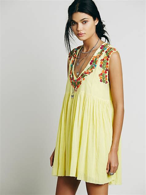 Lyst Free People Fp One Modern Mexico Dress In Yellow