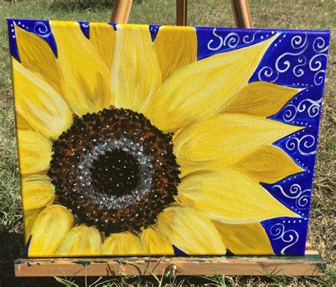 How To Paint A Sunflower Step By Step Painting Tutorial Flower