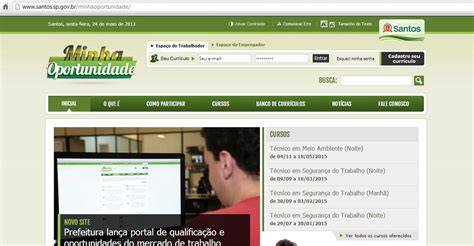 Prefeitura De Santos Lança Portal Com Oportunidades De Cursos E Emprego