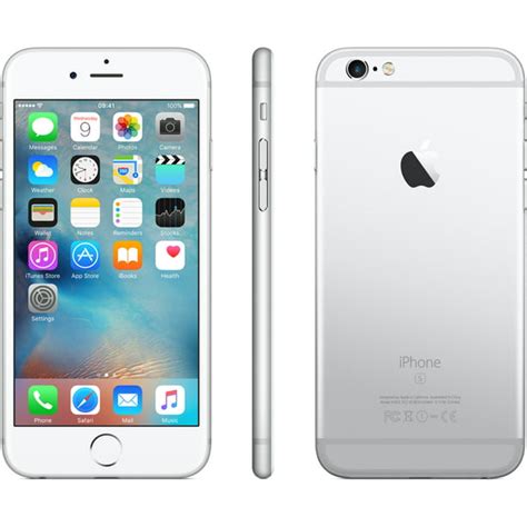 Apple Iphone 6s Plus Cellphone 128gb Silver White Unlocked