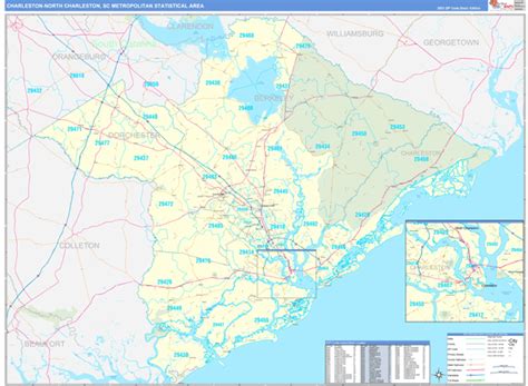Maps Of Charleston North Charleston Metro Area South Carolina