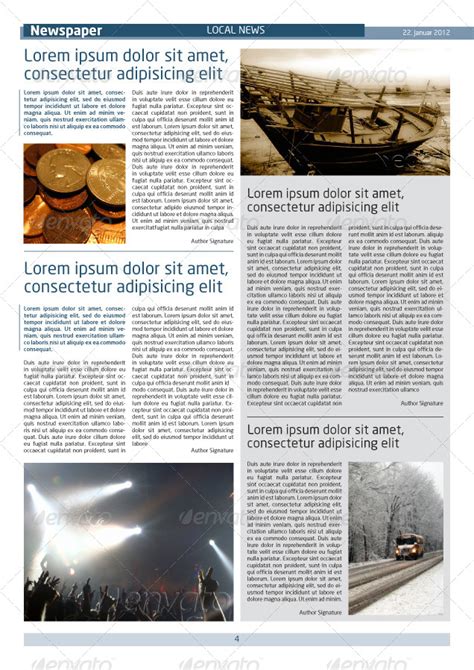 Newspaper Template A4 And A3 Format 10 Pages Print Templates