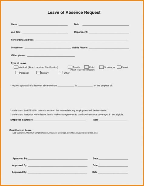 19 Employee Leave Form Words A Formal Letter Templates
