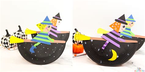 Rocking Paper Plate Witch Craft Arty Crafty Kids