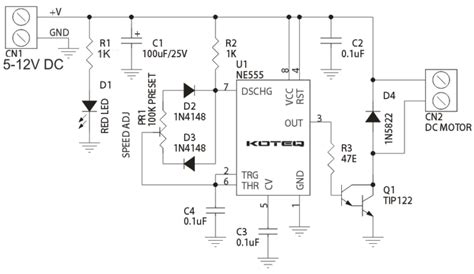 Pwm Dc Motor Speed Controller Using 555 Timer Circuit Ideas I