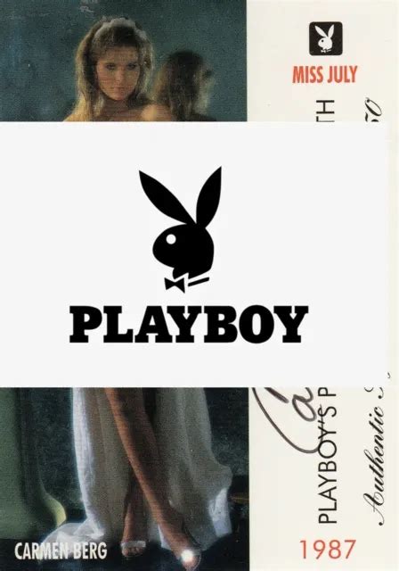 1996 PLAYBOY JULY Ed Playmate Of The Month Signature Card Camen Berg