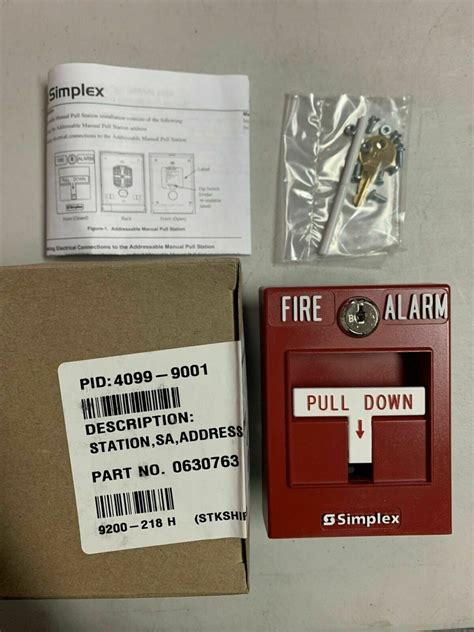 Simplex 4099 9001 Addressable Pull Station