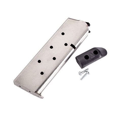 Classic Full Size 1911 8 Round 45 Acp Stainless With Base Pad Magazine