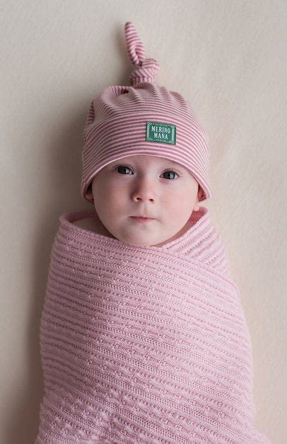 Merino Wool Baby Blanket And Top Knot Merino Wool Hat Merino Mana New