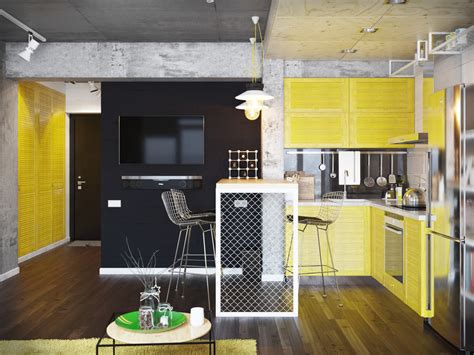 Flat For Student Industrial Kitchen Other By Archiforms Studio
