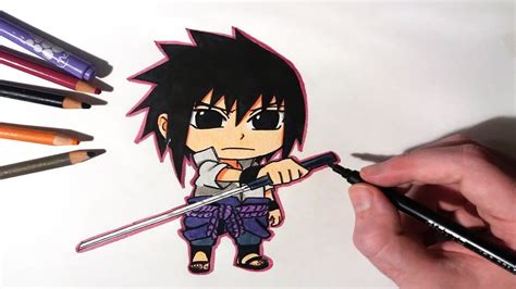 Speed Drawing Chibi Sasuke Uchiha Naruto Shippuden Youtube