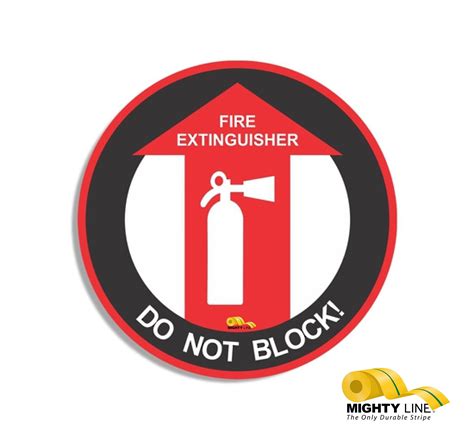Fire Extinguisher Do Not Block 24 Shop Mighty Line Safety Floor Tapes Signs And All Your