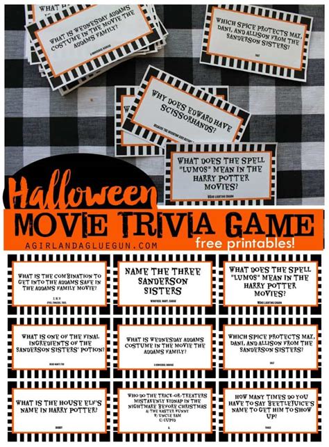 Halloween Trivia Game With Free Printables Kids Version And Adult