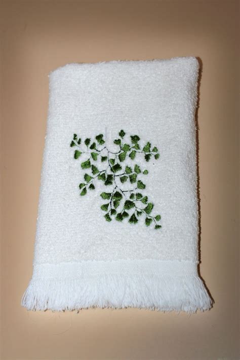 Embroider Fingertip Guest Towel For Powder Room Or Bathroom Etsy