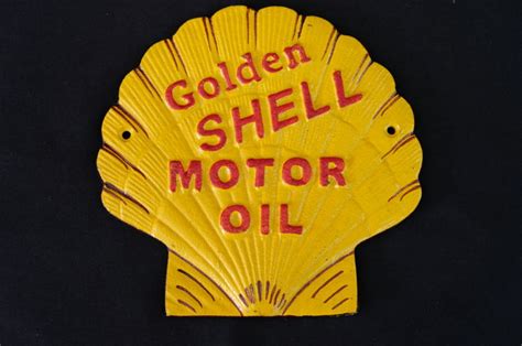 Golden Shell Motor Oil Advertising Sign Made Of Iron Catawiki
