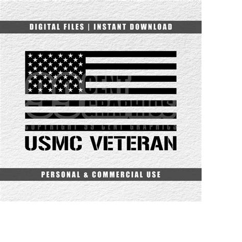 Usmc Veteran Svg American Flag Svg Veteran Flag Svg Marin Inspire