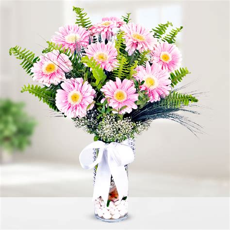Send Flowers Turkey Pink Gerberas In Vase From 41usd