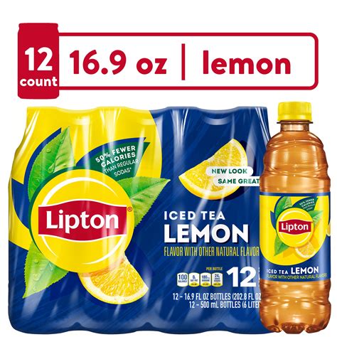 Lipton Lemon Iced Tea 169 Fl Oz 12 Pack Bottles